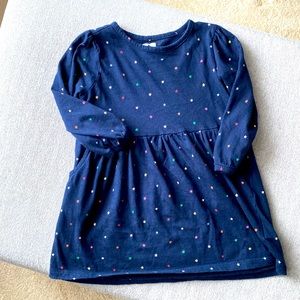 Gap Toddler Girl Long Sleeve Navy Star Print Dress